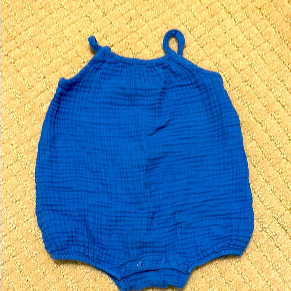 Primary Bright Blue Baby Romper